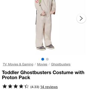 Ghostbusters Toddler Spirit Halloween Costume 5T 6T